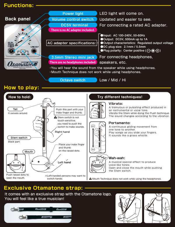 Otamatone Note Chart